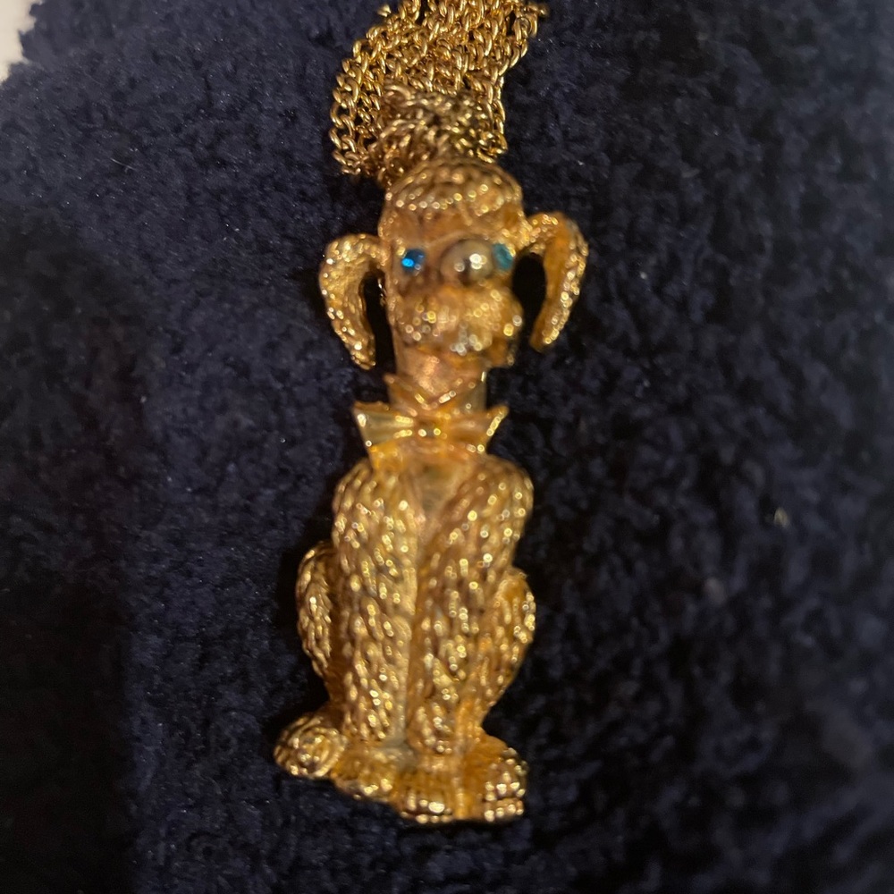Vintage poodle brooch